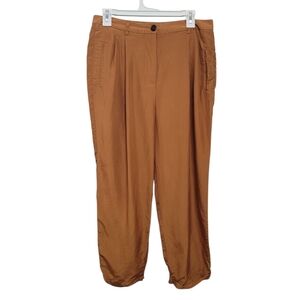 EUC Issimo 100% Silk Tan Pants